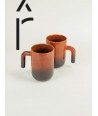 Set de 2 mugs Hoa Bien en céramique - rouge