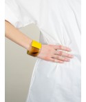 Broad yellow lacquered bracelet