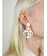 Lace-shaped earrings in hoof
