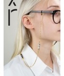 Capsule glasses chain in brass, hoof and lacquer