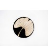 Dessous de plat gingko en pierre fond noir