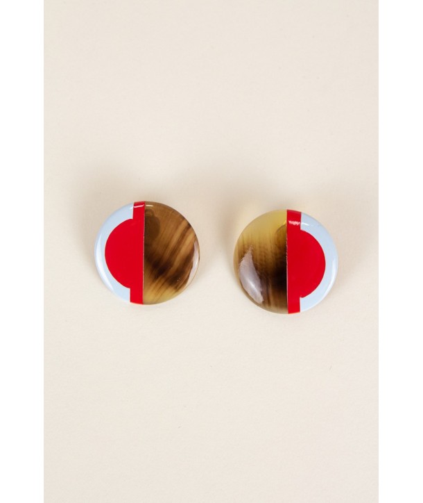 Earrings Sinh Nhat 5 in hoof with two-tone lacquer