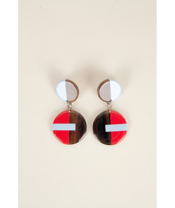 Earrings Sinh Nhat 3 in hoof with two-tone lacquer