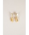 Blond horn Atome earrings