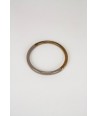 Single bangle in blond horn and coffee cream lacquer size S
