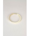 Thin ivory flat bangle bracelet size S