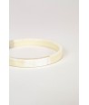 Thin ivory flat bangle bracelet size S