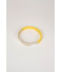 Thin yellow flat bangle bracelet size S