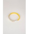 Thin yellow flat bangle bracelet size S