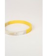 Thin yellow flat bangle bracelet size S