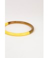 Single bangle in blond horn and yellow lacquer size S