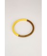 Single bangle in blond horn and yellow lacquer size S