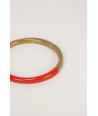 Single bangle in blond horn and orange lacquer size S