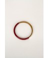Single bangle in blond horn and red lacquer size S