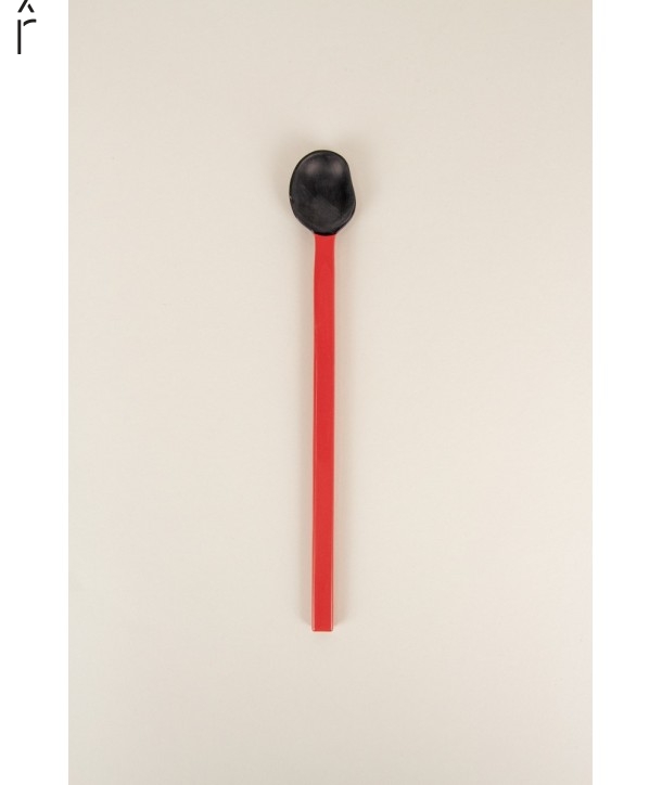 African black horn and red laquer jam spoon