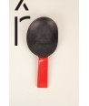 African black horn with red laquer rice spoon