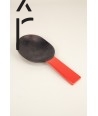African black horn with red laquer rice spoon