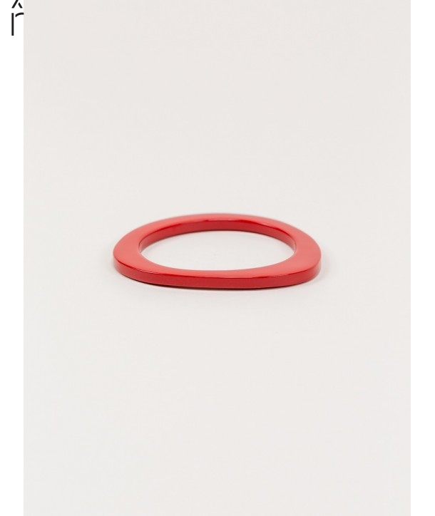 Bracelet in blond horn and red lacquer
