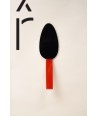 African black horn with red laquer tarte server