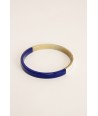 Thin indigo flat bangle bracelet, size S