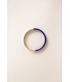 Thin indigo flat bangle bracelet, size S