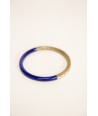 Single bangle in blond and indigo lacquer horn size S