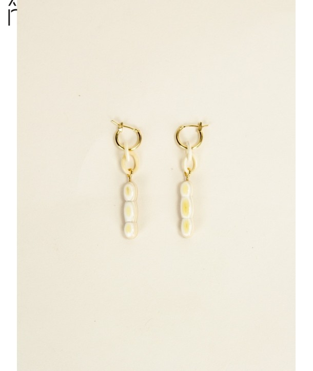 Quille brass hoops in blond horn