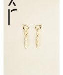 Quille brass hoops in blond horn