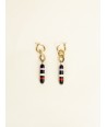 Gelule brass hoop earrings in hoof and tricolor lacquer