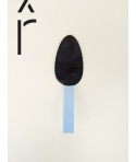 African black horn with blue laquer tarte server