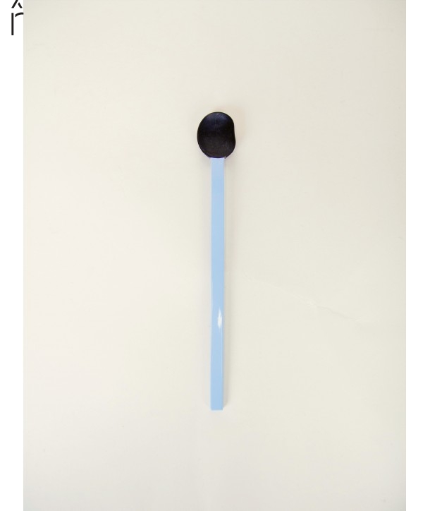 African black horn and blue laquer jam spoon