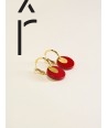 Red Timbale earrings