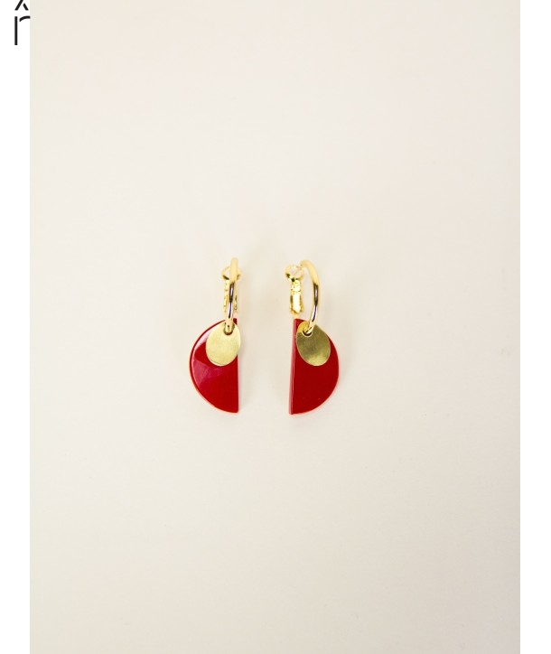 Red Grelot earrings