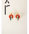 Orange green Anse earrings