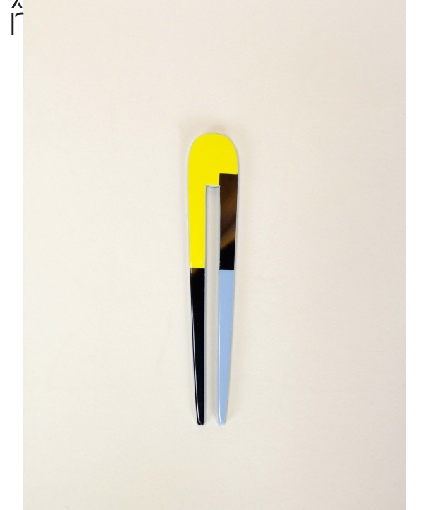 Yellow blue Ronce hairpin