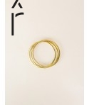 Set of 4 thin bangles in brass