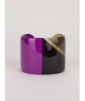 Buffalo hoof and fuchsia lacquer cuff