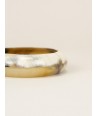 Saturne" marbled black horn bracelet"