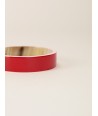 Horn bracelet with pink and red lacquer in Size S
