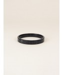 Bracelet section carrée en corne noire unie