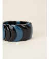 Bracelet écailles laqué gris-bleu