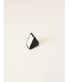 Square ring in blond and black horn