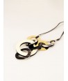 Destructured necklace in horn with lacquer and brass