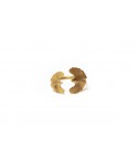 Bracelet ginkgo outside brass coppered
