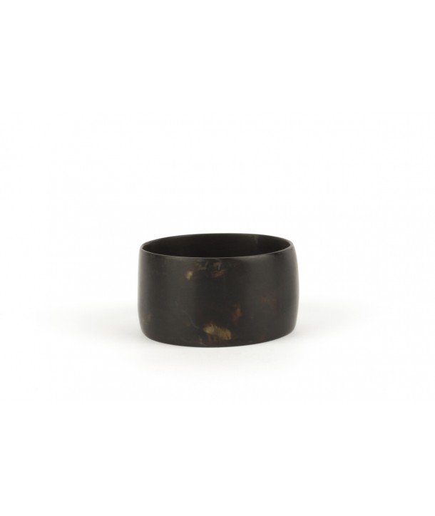 Bracelet black horn wide matte