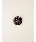 Broche ronde effet écailles de tortue en corne