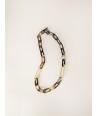 Oval rings necklace in blond horn and hoof