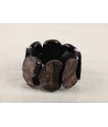 Articulated bracelet 8 pieces in black buffalo horn