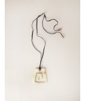 Trapeze Pendant in Blond horn