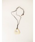 Open Triangle pendant in blond horn